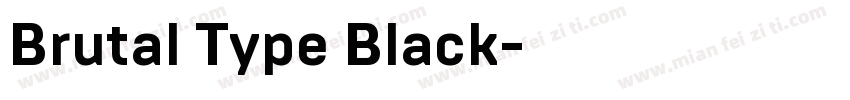Brutal Type Black字体转换
